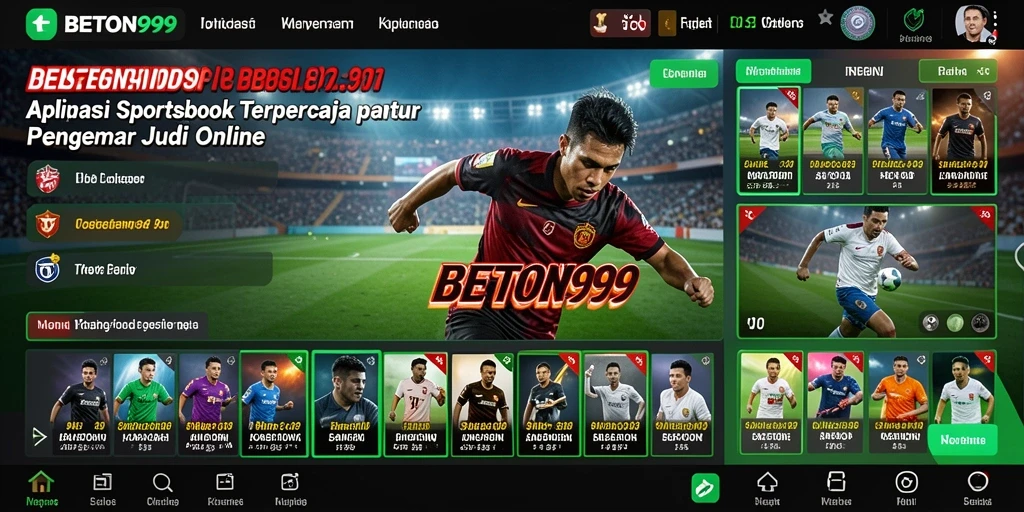 Tangkapan layar gameplay BETON999 dengan tampilan taruhan olahraga.