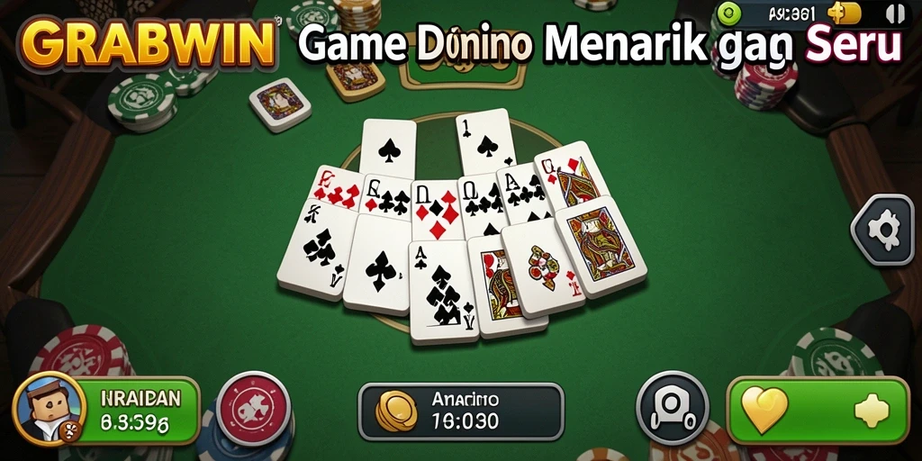 Gameplay menegangkan dari GRABWIN dalam permainan Domino.