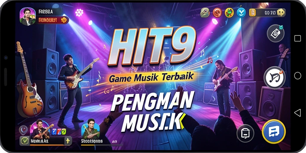 Tampilan screenshot gameplay HIT9 yang menampilkan aksi seru bermain musik.