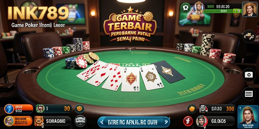 Screenshot gameplay INK789 menampilkan keseruan bermain Poker.