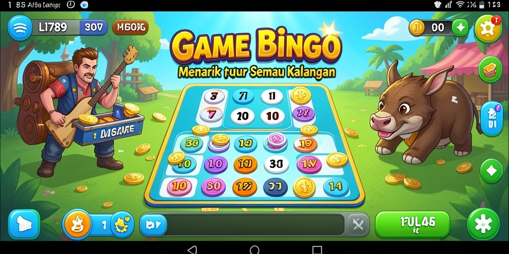Tampilan layar permainan Bingo yang seru dan interaktif.