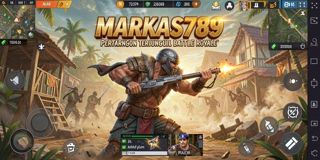 Screenshot gameplay MARKAS789 yang mendebarkan dengan aksi pertempuran intens.