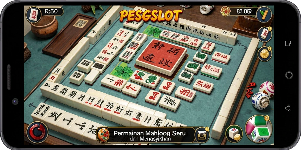 Screenshot gameplay PESGSLOT menampilkan aksi Mahjong yang mendebarkan.